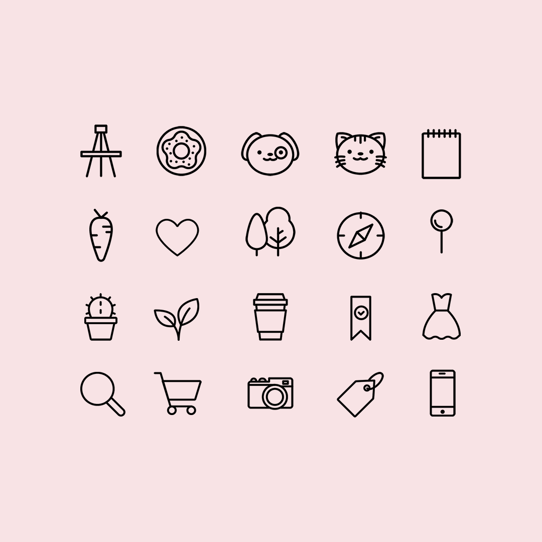 aesthetic symbol instagram highlight icons