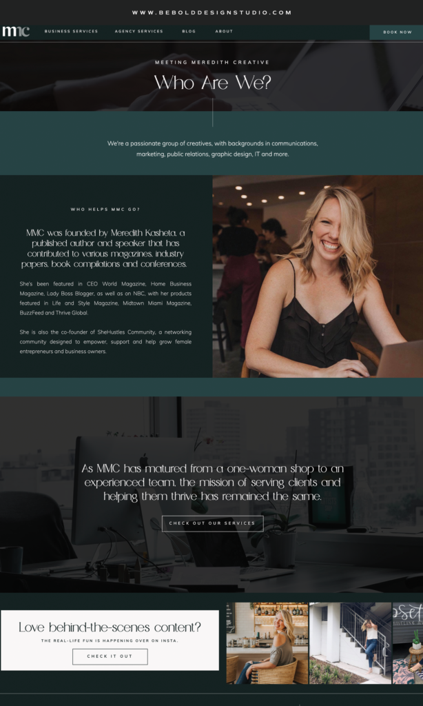 Custom Website Design Screenshot for Creative Copywriter and Content Strategy
